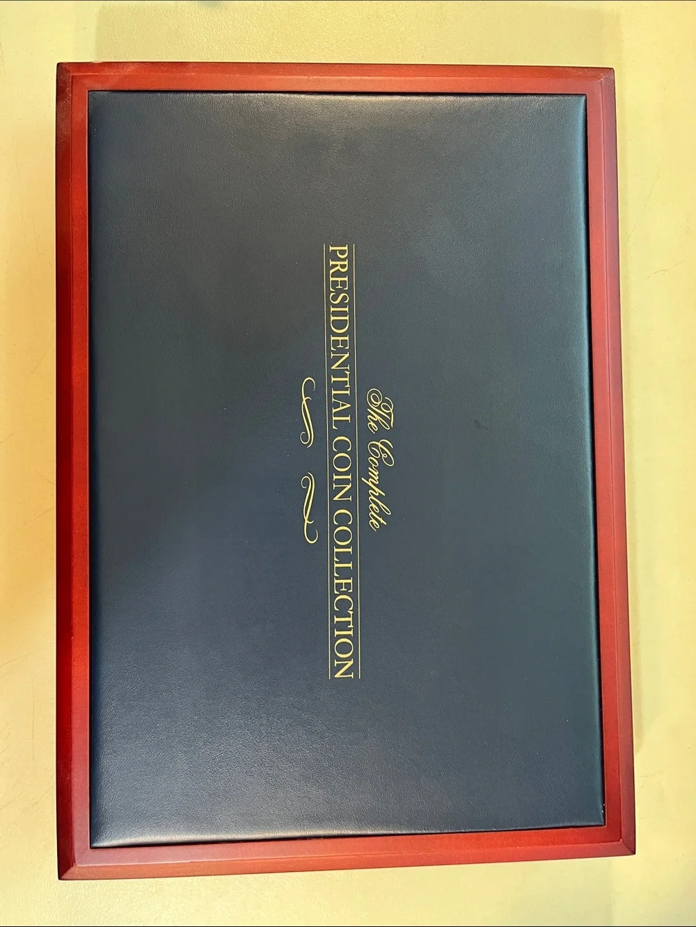 Presidential Coin Collection Display Case - Navy Blue and Red